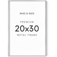 thumbnail image 1 of HAUS AND HUES 20x30 Silver Metal Picture Frame - Features Premium Aluminum, Vertical & Horizontal Hang, Shatterproof Plexiglass - Perfect for Home, Room, Office (20x30 in, Silver, Set of 1), 1 of 6