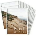 thumbnail image 1 of HAUS AND HUES 8.5x11 White Metal Picture Frames - Features Premium Aluminum, Vertical & Horizontal Hang, Shatterproof Plexiglass - Perfect for Home, Room, Office (8.5x11 in, White, Set of 25), 1 of 6