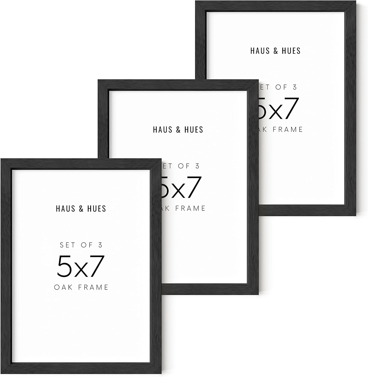 HAUS AND HUES Black Picture Frames 5x7 Set Of 3 5x7 Frames For HAUS AND HUES Black Picture Frames 5x7 Set Of 3 5x7 Frames For