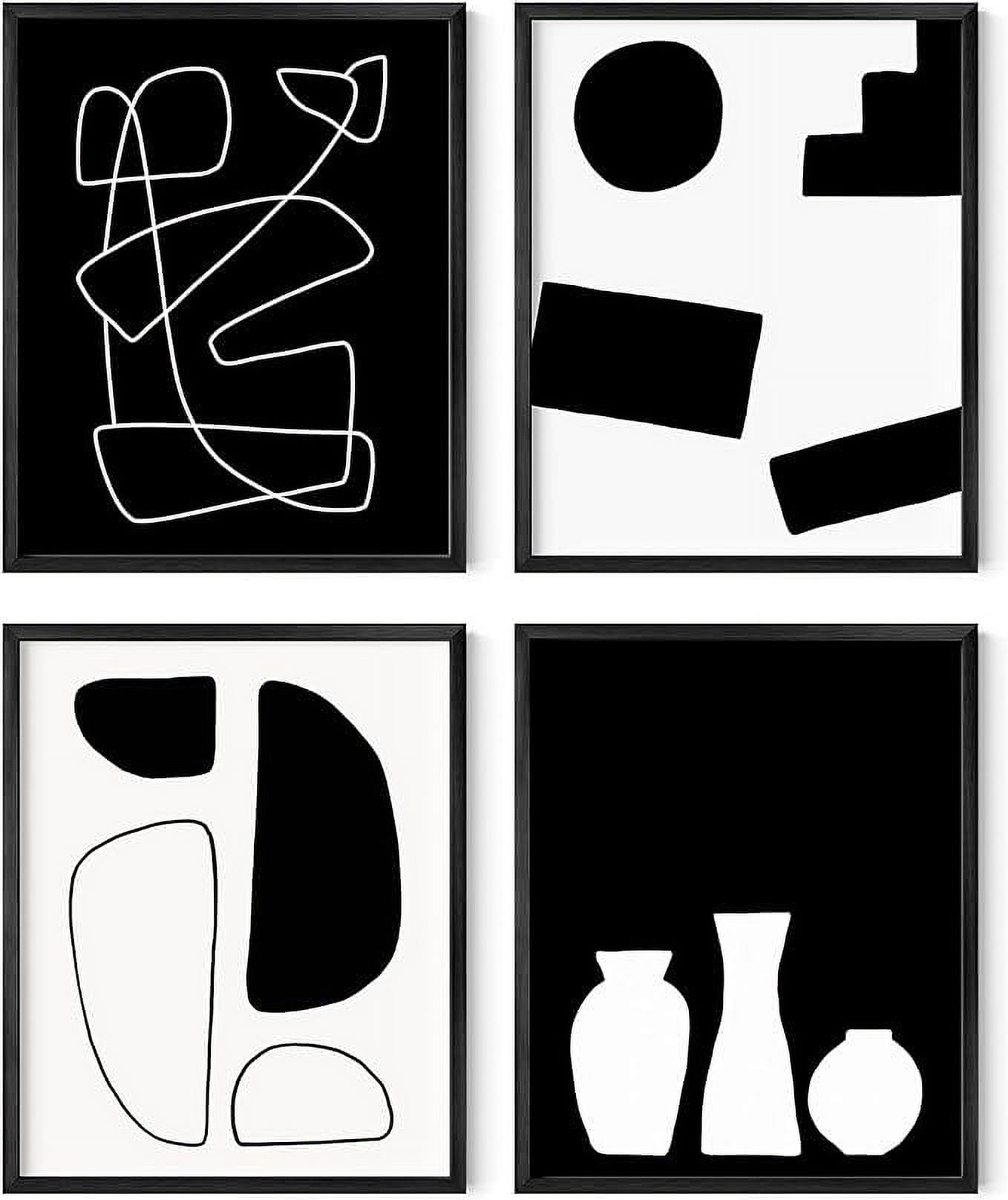 Black and White Abstract Geometric 8x10 Poster Set