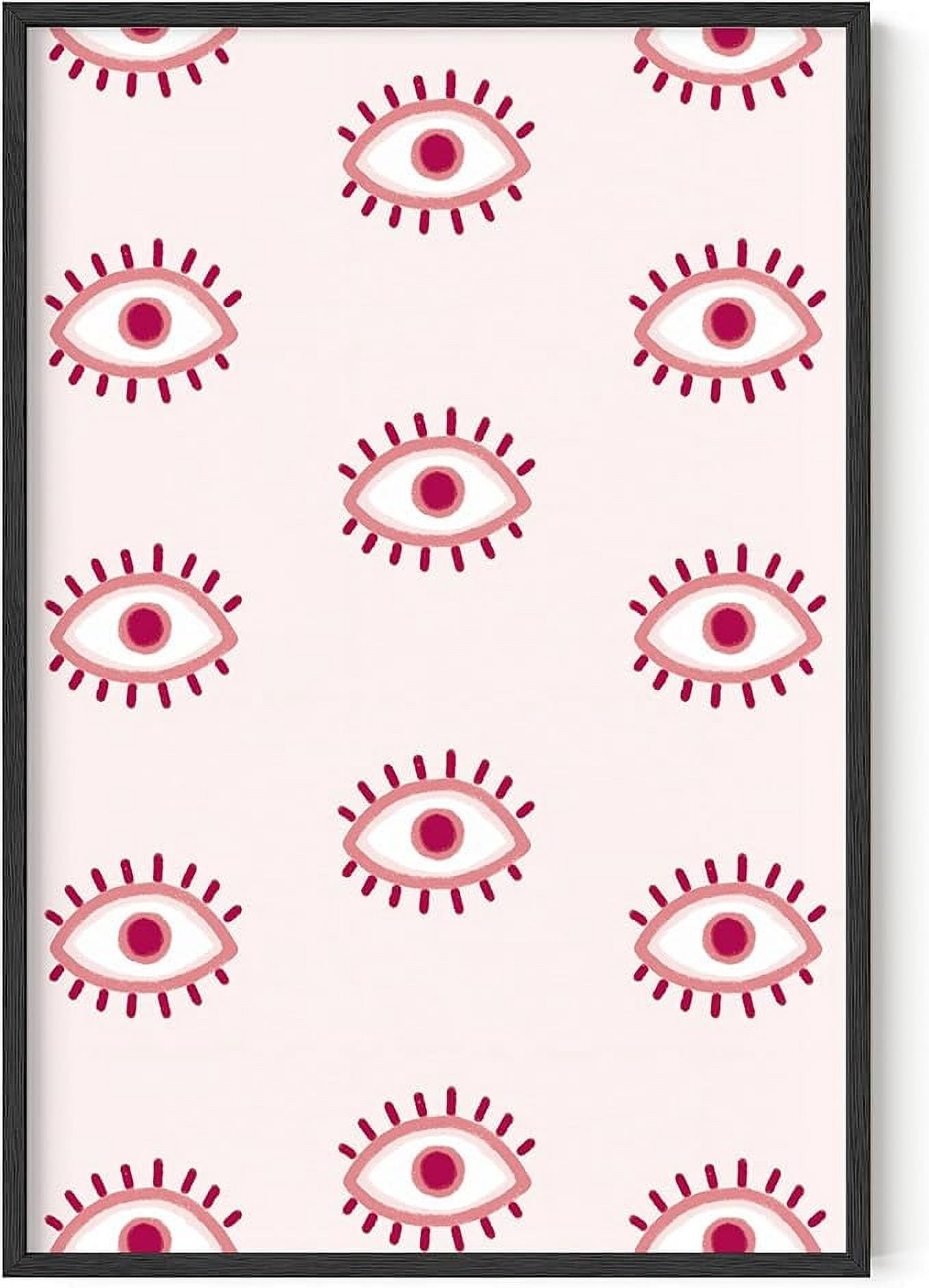 HAUS AND HUES Eye Wall Decor Pink Evil Eyes | Evil Eye Decor, Eye Art ...