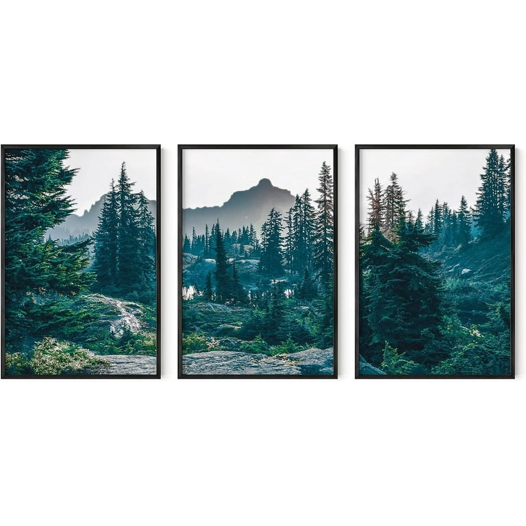 Haus and Hues Abstract Minimalist Landscape Wall Art Prints - Set of 6  Modern Aesthetic Mountain Wall Art Posters | Minimal Geometric Nature  Paintings