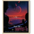thumbnail image 1 of HAUS AND HUES Futurism Art Poster - Space Posters, NASA Posters, Retro Sci Fi Art, Vintage Space Wall Art, Retro Futurism Art, Exploration, NASA JPL Poster, Scifi Trappist (Framed Beige 16x20), 1 of 6
