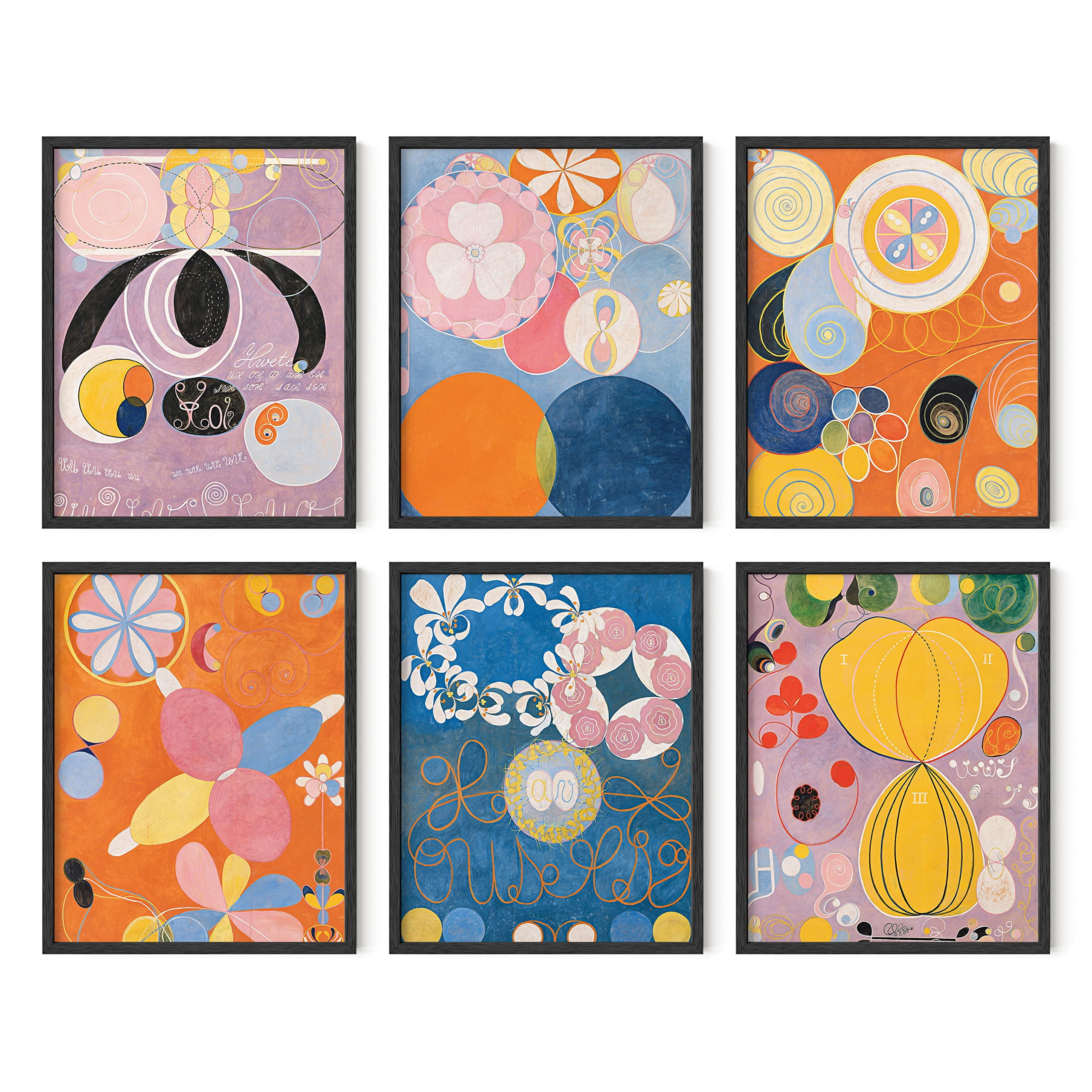 HAUS AND HUES Hilma Af Klint Wall Decor - Set of 6 Famous Art Prints ...