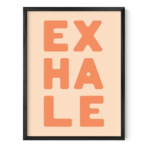 HAUS AND HUES Inhale Exhale Wall Art and Yoga Poster Inhale Exhale