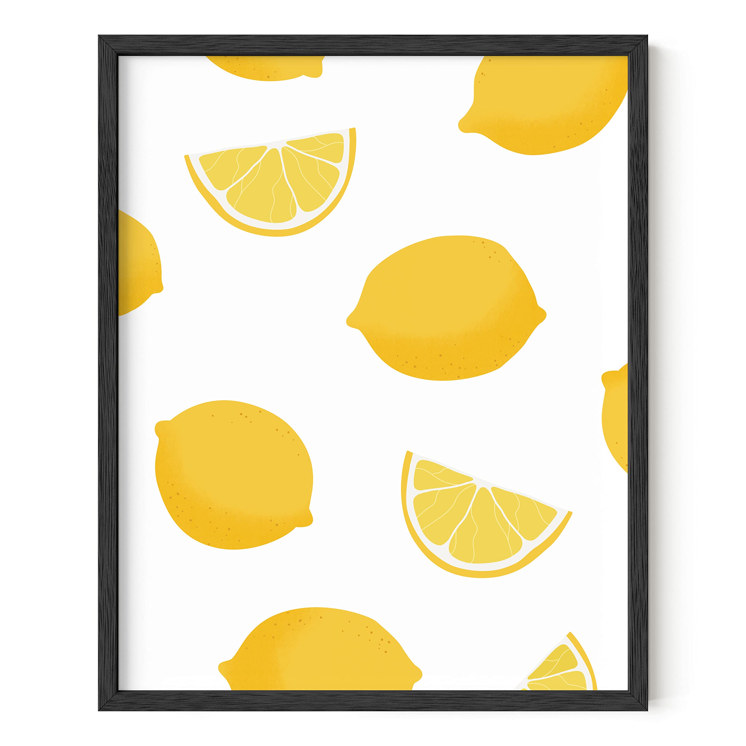 HAUS AND HUES Lemon Poster Fruit Art Lemon Wall Art Fruit Picture Wall