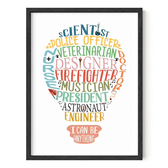 HAUS AND HUES Lightbulb Art Print Individual - 12"x16"