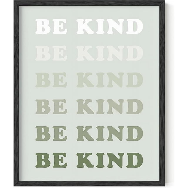 HAUS AND HUES Positive Quotes Wall Decor Be Kind Poster Quotes Wall