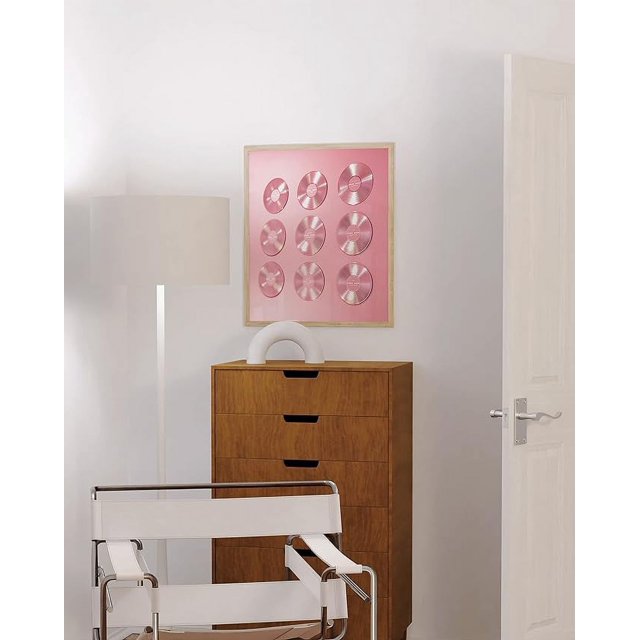 HAUS AND HUES Records for Wall Aesthetic Pink CDs Poster for Room