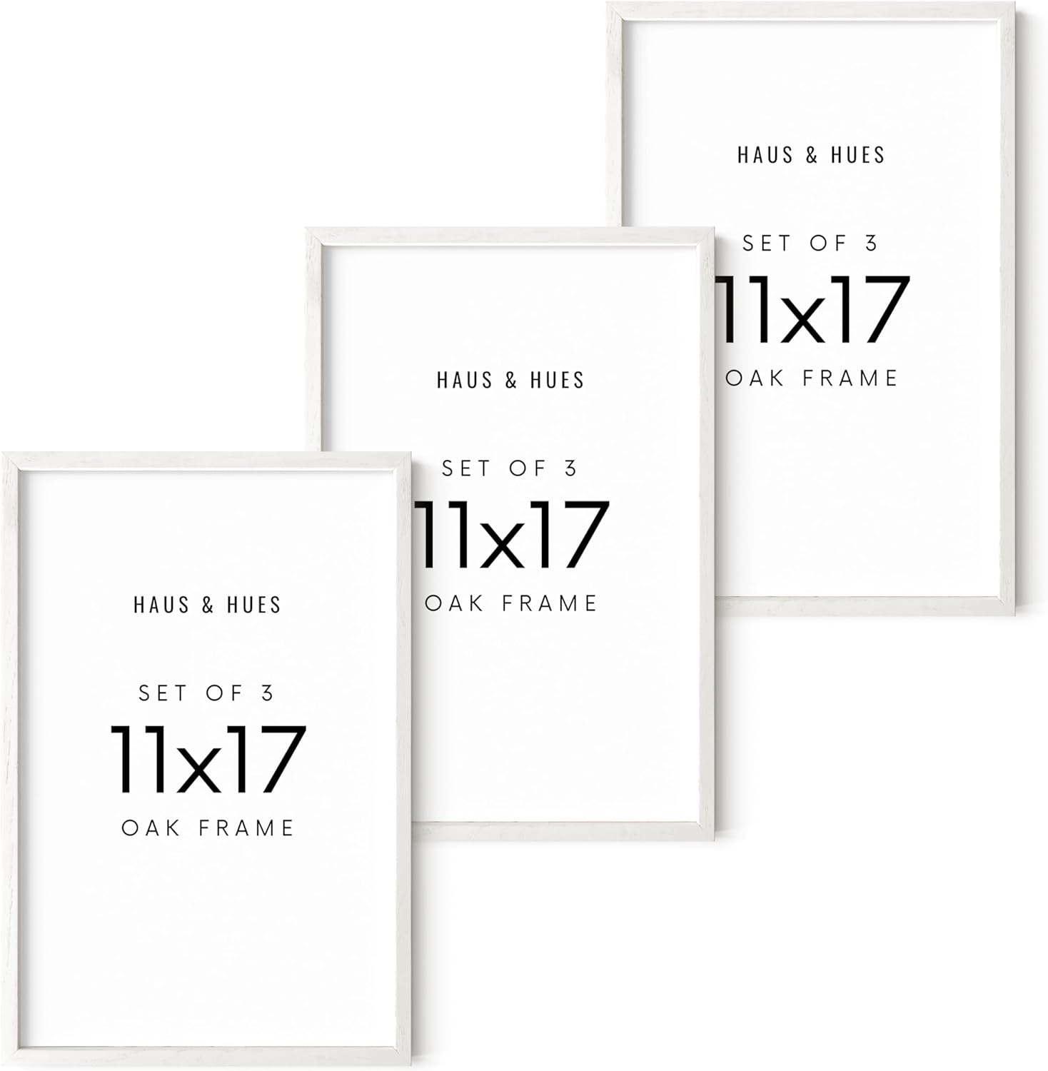 HAUS AND HUES Set of 3 11x17 Picture Frame 11x17 Frames Natural Wood