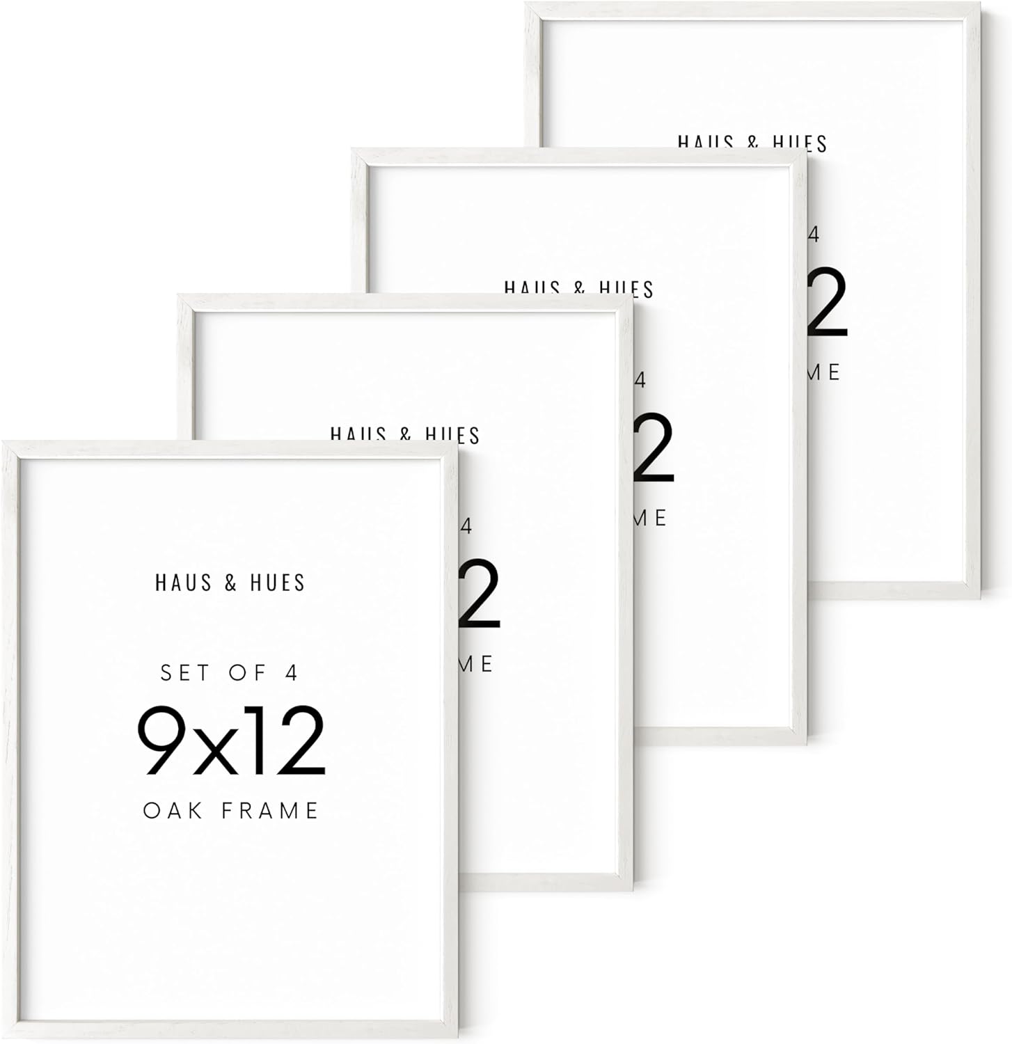 HAUS AND HUES Set of 4 9x12 Picture Frame 9x12 Frame Wooden Picture