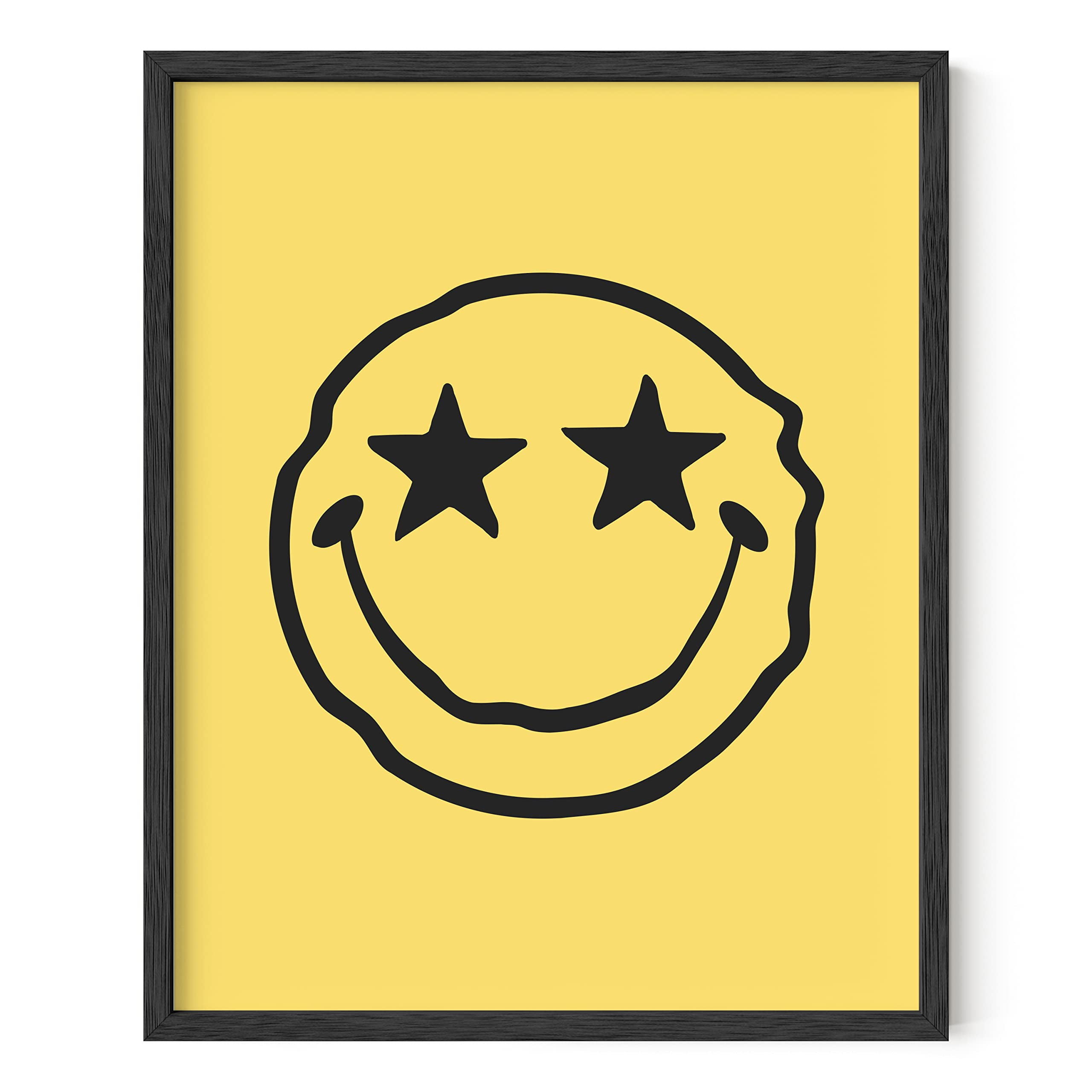 HAUS AND HUES Smile Poster & Trippy Wall Art Drippy Smiley Face Poster