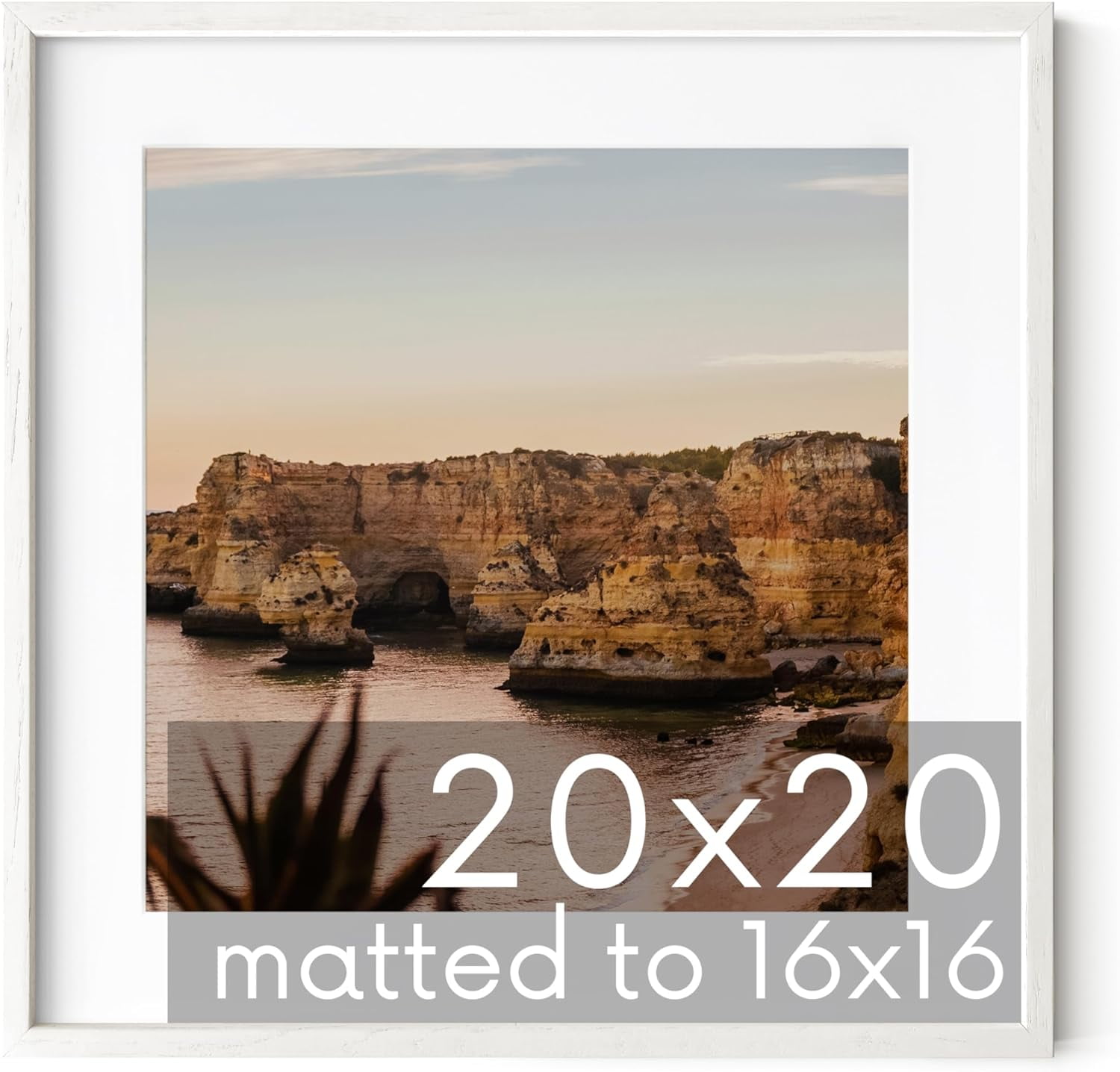 HAUS AND HUES Solid Oak 20”x20” Picture Frame Matted to 16”x16” 20x20