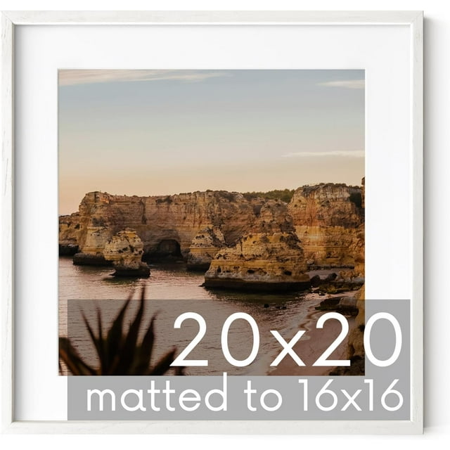 HAUS AND HUES Solid Oak 20”x20” Picture Frame Matted to 16”x16” 20x20