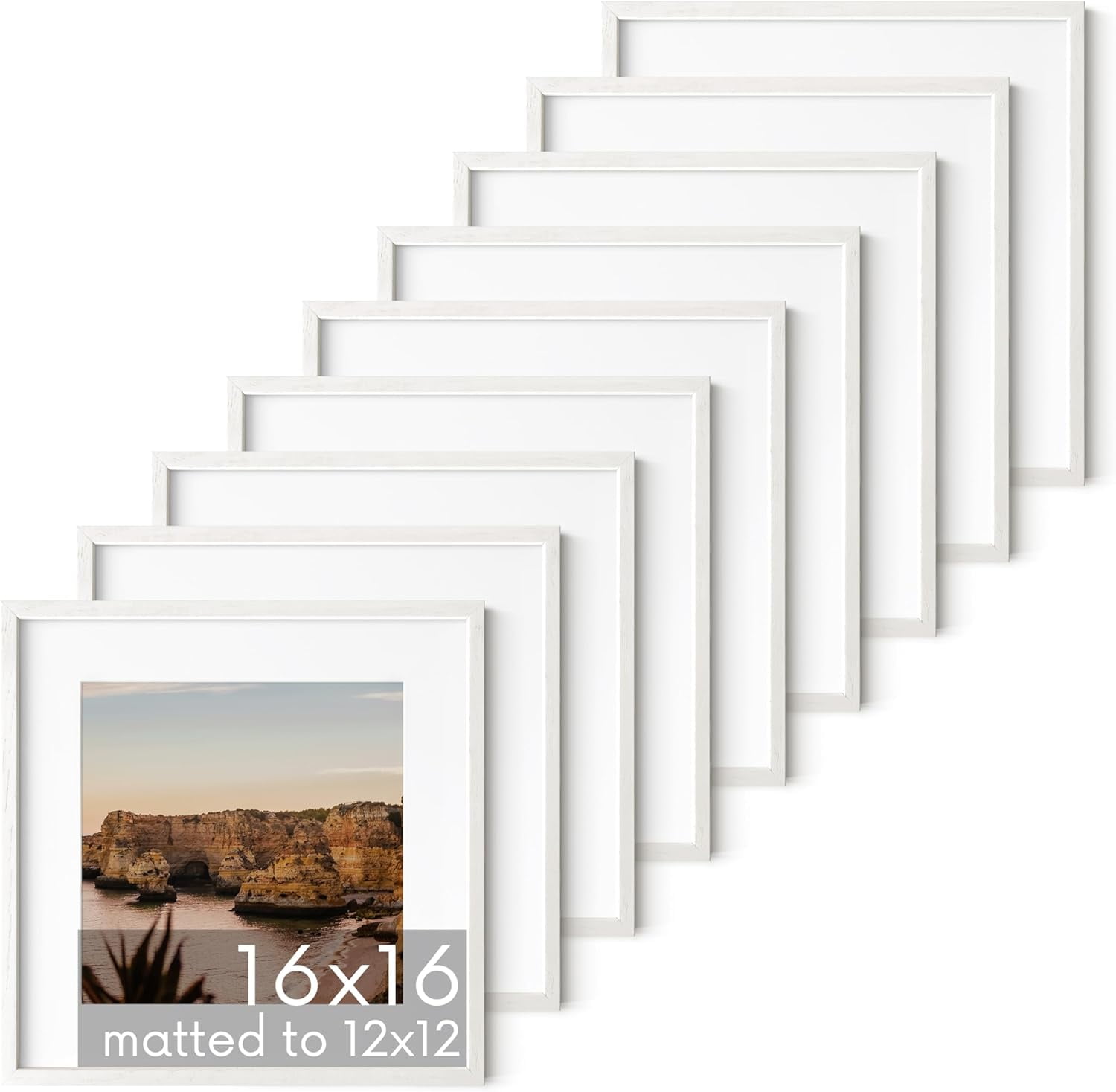 12x16 Wedding White Picture Frame, Cottage Chic Wall Ornate Photo