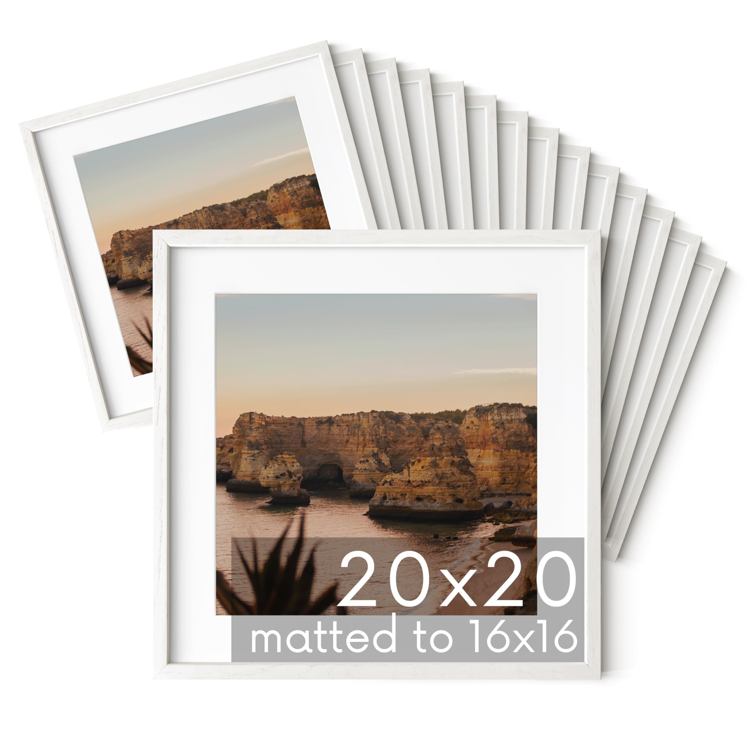 White Oak 16'' x 16'' Solid Wood Gallery Wall Frame Set