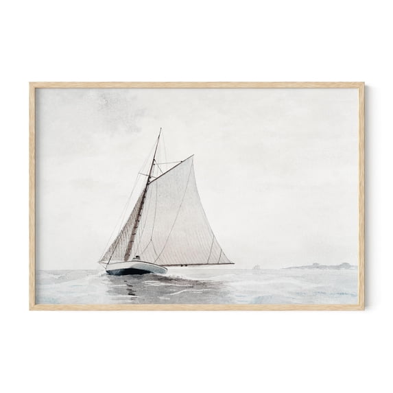 HAUS AND HUES Vintage Beach Wall Art - Yacht Vintage Oil Paintings for Exquisite Wall Decor in Home and Office Spaces (24x36 Unframed)
