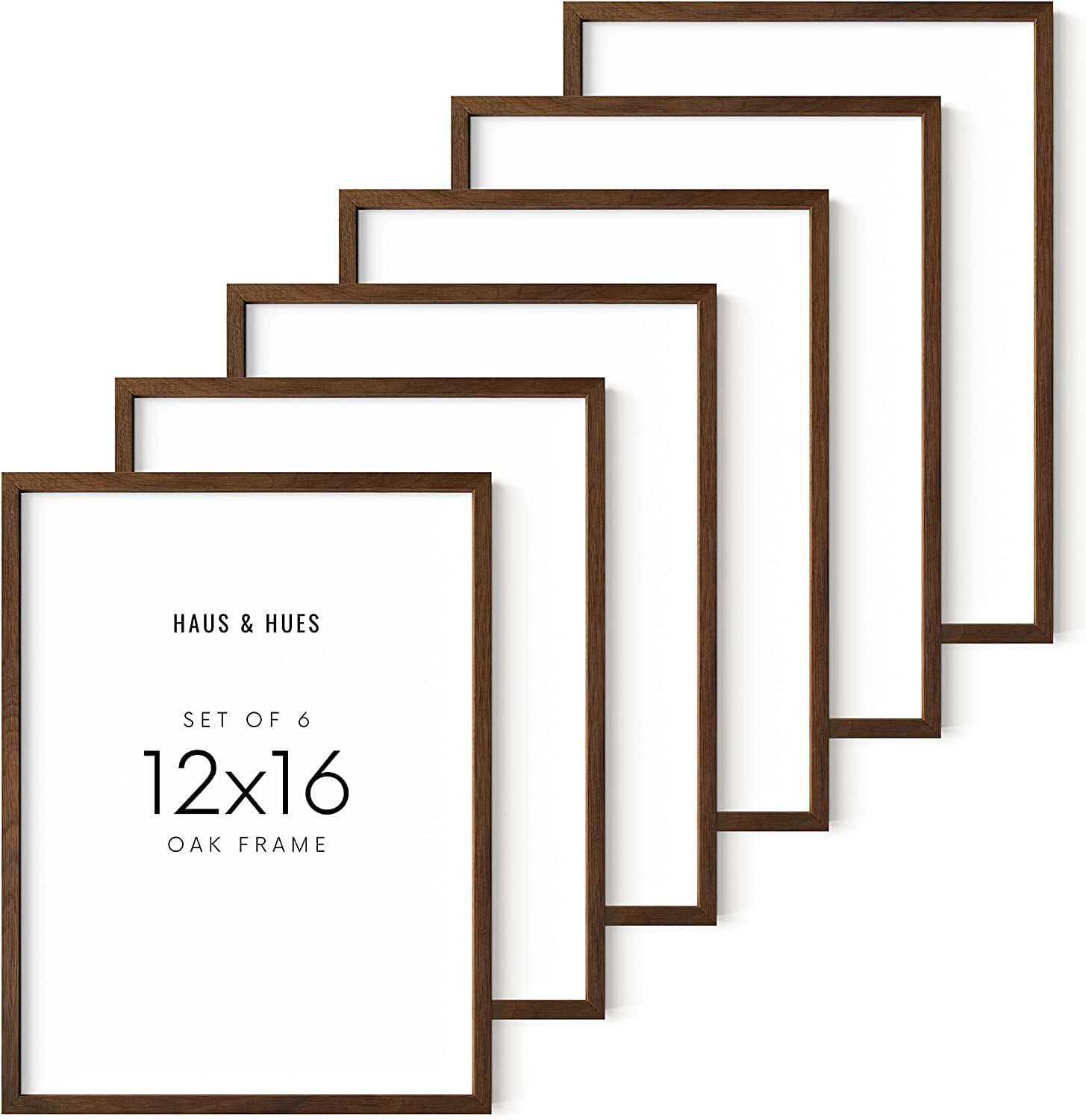 HAUS AND HUES Walnut Square Frames Set of 3-12x12 - Walmart.com