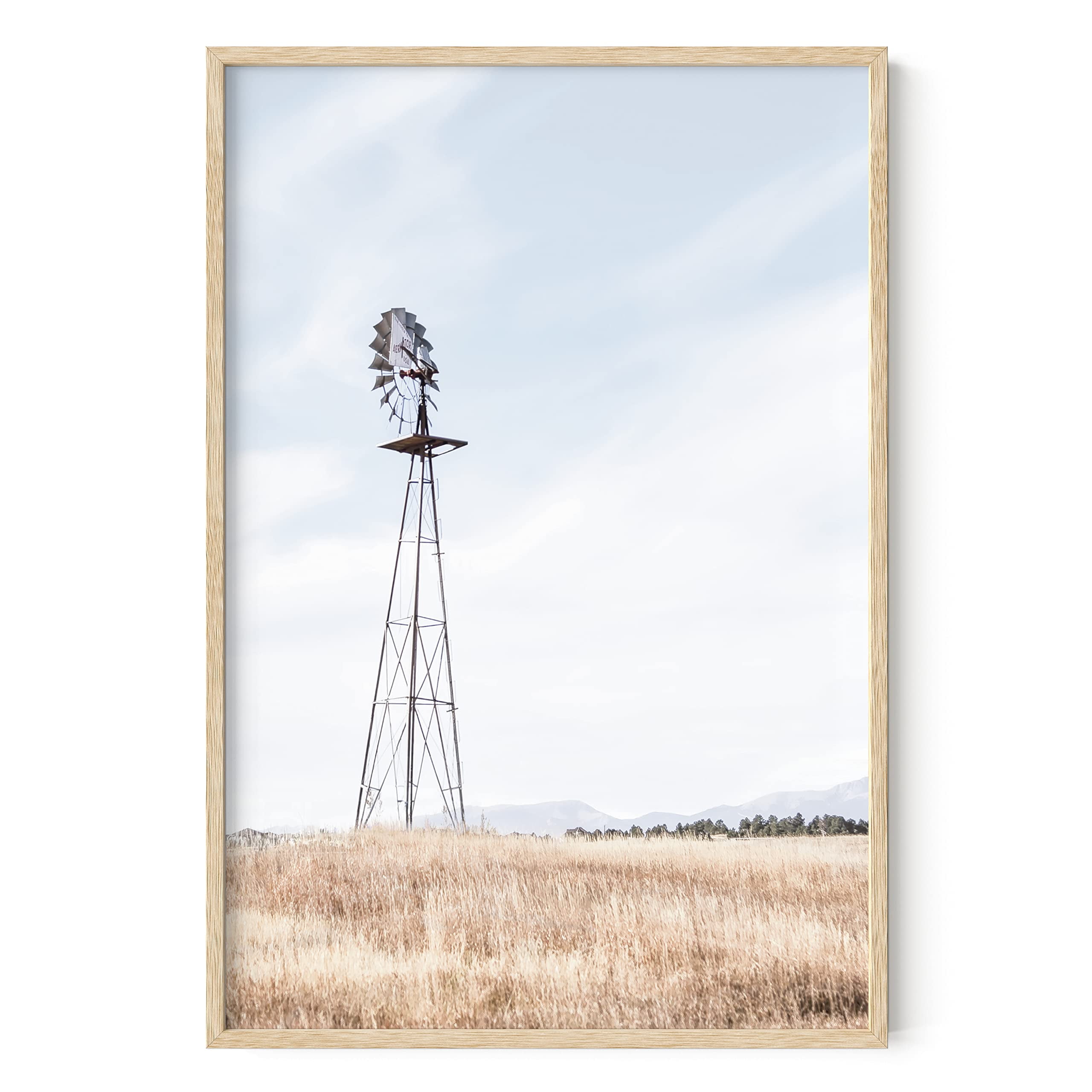 Framed - Land That I Love Windmill By Lori Deiter - Beige main image 1