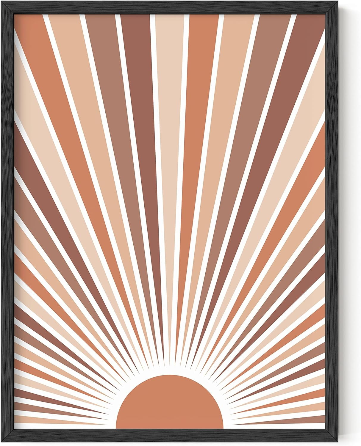 Sunburst Abstract Rainbow Sunshine Wall Art for Kids, 12x16