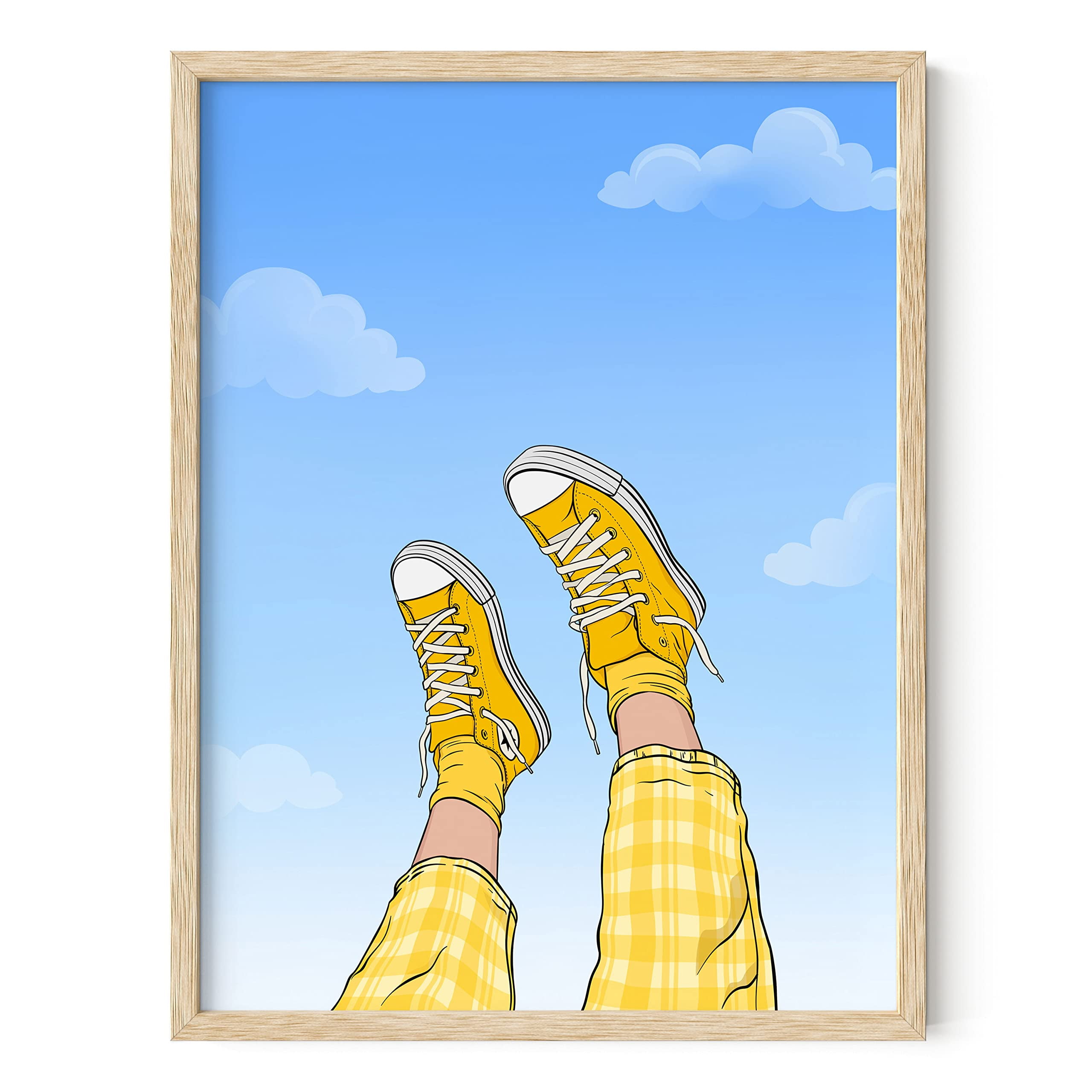 HAUS AND HUES Yellow Pictures Wall Decor Aesthetic Posters for Bedroom College Posters for Dorms