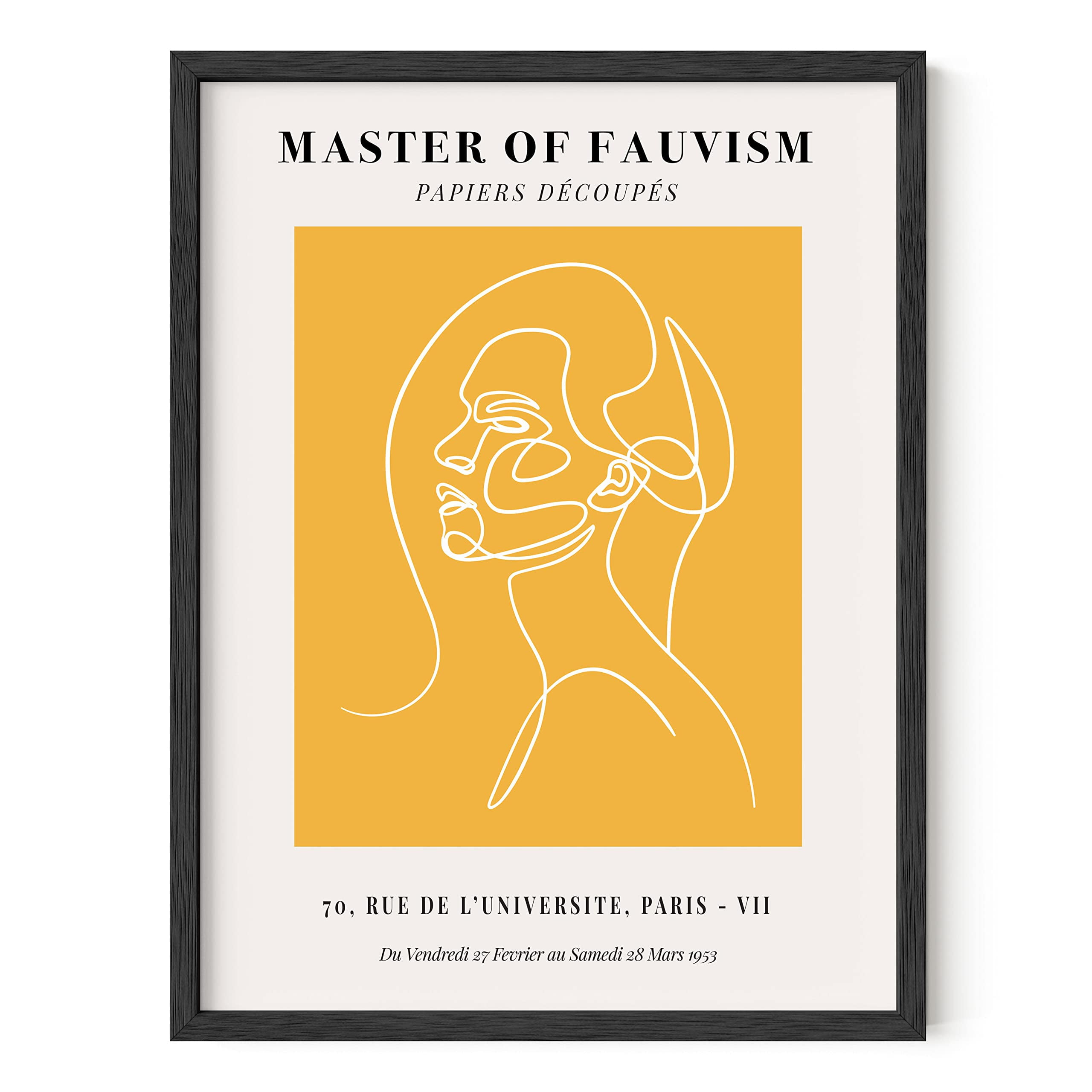 HAUS AND HUES Yellow Pictures Wall Decor Aesthetic Posters for Bedroom College Posters for Dorms