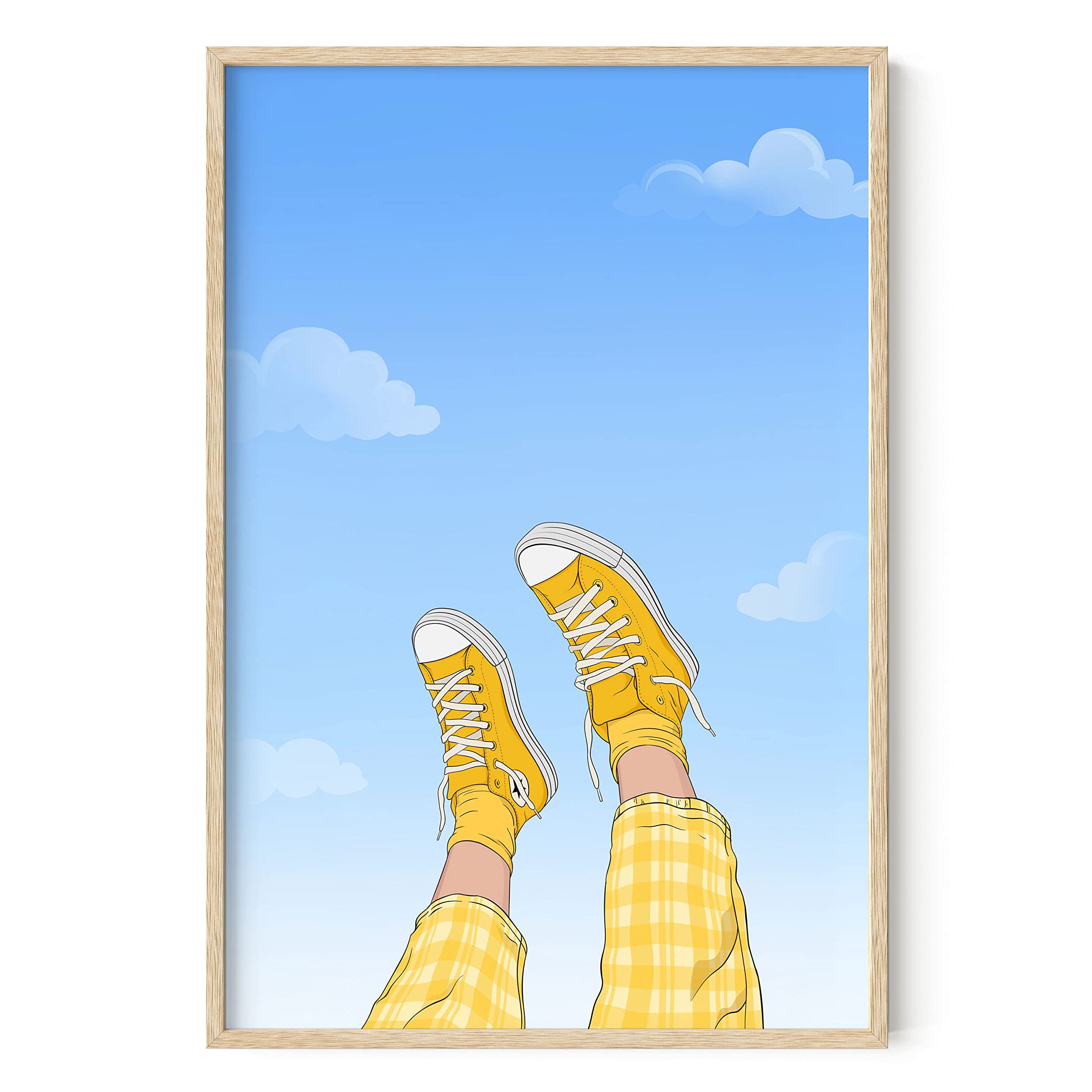 HAUS AND HUES Yellow Pictures Wall Decor Aesthetic Posters for Bedroom