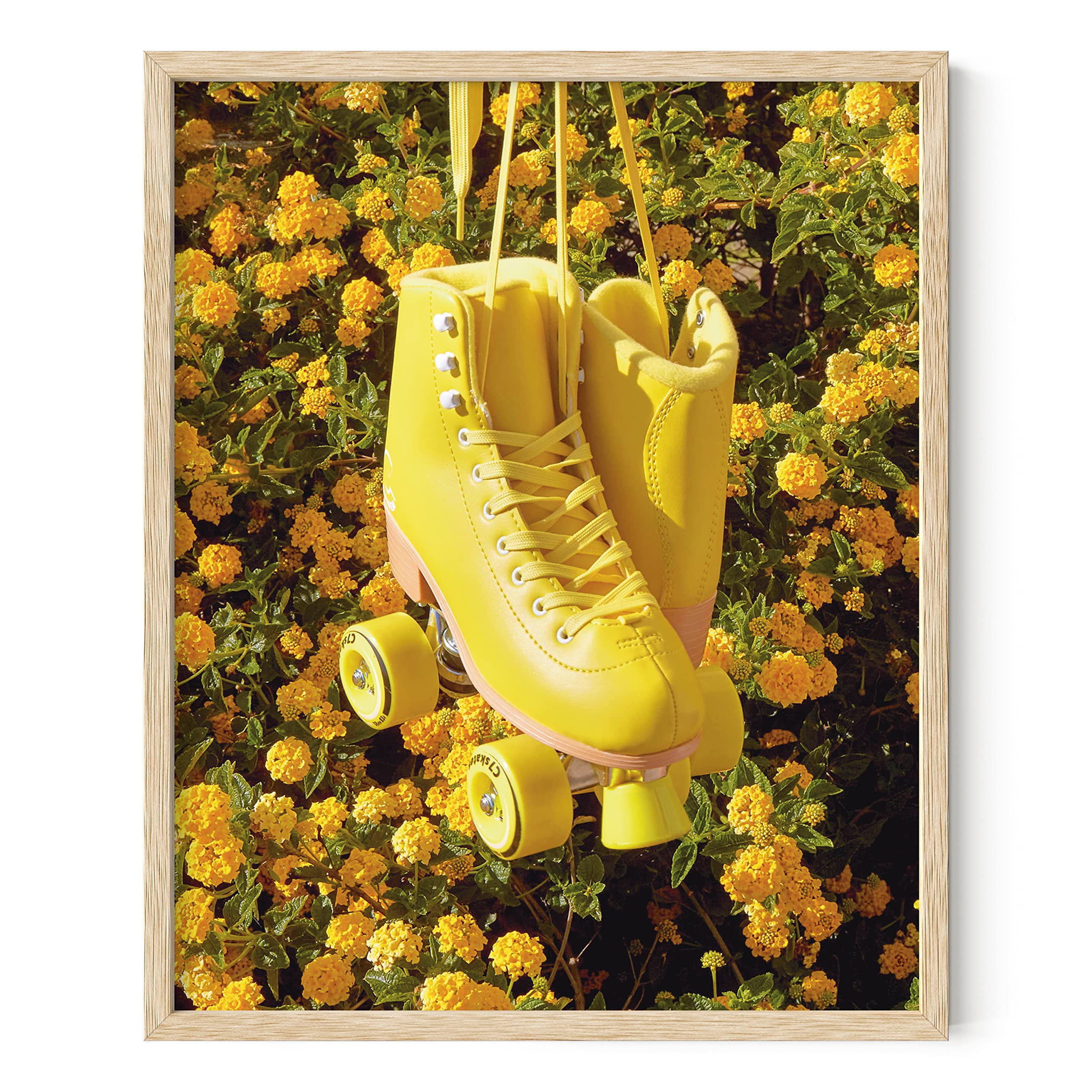 HAUS AND HUES Yellow Wall Art Flower Poster Trendy Posters Yellow