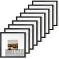 thumbnail image 1 of HAUS AND HUES 10x10 Black Metal Picture Frames Matted to 5x5 - Features Premium Aluminum & Hanging Hardware, Shatterproof Plexiglass - Ideal for Home, Room, Office (10x10 in, Black, Set of 9), 1 of 6