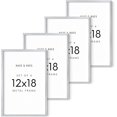 thumbnail image 1 of HAUS AND HUES 11x17 Silver Metal Picture Frames - Features Premium Aluminum, Vertical & Horizontal Hang, Shatterproof Plexiglass - Perfect for Home, Room, Office (11x17 in, Silver, Set of 4), 1 of 6