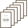 thumbnail image 1 of HAUS AND HUES 12x18 Picture Frames for Wall - Set of 6, Poster Frames 12x18, Picture Frames 12x18, 12x18 wall Frames Collage Set, 12 x 18 Wood Picture Frames (Walnut Frame), 1 of 6