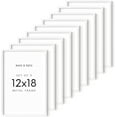 thumbnail image 1 of HAUS AND HUES 12x18 White Metal Picture Frames - Features Premium Aluminum, Vertical & Horizontal Hang, Shatterproof Plexiglass - Ideal for Home, Room, Office (12x18 in, White, Set of 9), 1 of 6