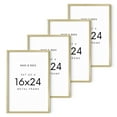 thumbnail image 1 of HAUS AND HUES 16x24 Gold Metal Picture Frames - Features Premium Aluminum, Vertical & Horizontal Hang, Shatterproof Plexiglass - Perfect for Home, Room, Office (16x24 in, Gold, Set of 4), 1 of 6