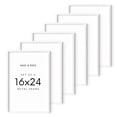 thumbnail image 1 of HAUS AND HUES 16x24 White Metal Picture Frames - Features Premium Aluminum, Vertical & Horizontal Hang, Shatterproof Plexiglass - Perfect for Home, Room, Office (16x24 in, White, Set of 6), 1 of 6