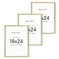 thumbnail image 1 of HAUS AND HUES 18x24 Gold Metal Picture Frames - Features Premium Aluminum, Vertical & Horizontal Hang, Shatterproof Plexiglass - Perfect for Home, Room, Office (18x24 in, Gold, Set of 3), 1 of 6