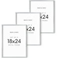 thumbnail image 1 of HAUS AND HUES 18x24 Silver Metal Picture Frames - Features Premium Aluminum, Vertical & Horizontal Hang, Shatterproof Plexiglass - Perfect for Home, Room, Office (18x24 in, Silver, Set of 3), 1 of 6