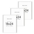 thumbnail image 1 of HAUS AND HUES 18x24 White Metal Picture Frames - Features Premium Aluminum, Vertical & Horizontal Hang, Shatterproof Plexiglass - Perfect for Home, Room, Office (18x24 in, White, Set of 3), 1 of 6