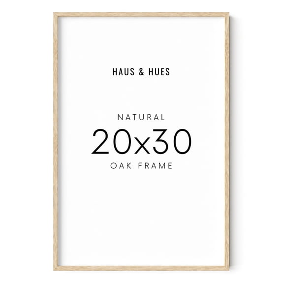 HAUS AND HUES 20 x 30 Frame Set of 1-20 By 30 Picture Frame, 20x30 Poster Frame Wood, Big 20 Inch x 30 Inch Frame, Natural 30x20 Picture Frame, 20 x 30 Picture Frame (20x30 Beige Frame)