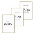 thumbnail image 1 of HAUS AND HUES 20x30 Gold Metal Picture Frames - Features Premium Aluminum, Vertical & Horizontal Hang, Shatterproof Plexiglass - Perfect for Home, Room, Office (20x30 in, Gold, Set of 3), 1 of 6
