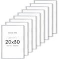 thumbnail image 1 of HAUS AND HUES 20x30 Silver Metal Picture Frames - Features Premium Aluminum, Vertical & Horizontal Hang, Shatterproof Plexiglass - Perfect for Home, Room, Office (20x30 in, Silver, Set of 9), 1 of 6