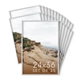 thumbnail image 1 of HAUS AND HUES 24x36 Silver Metal Picture Frames - Features Premium Aluminum, Vertical & Horizontal Hang, Shatterproof Plexiglass - Perfect for Home, Room, Office (24x36 in, Silver, Set of 25), 1 of 6