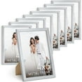 thumbnail image 1 of HAUS AND HUES 4x6 Silver Metal Picture Frames - Bulk Frames 4X6 - Features Premium Aluminum, Vertical Hanging, Easel Back for Tabletop, Home, Office (4x6 in, Silver, Set of 9), 1 of 6