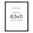 thumbnail image 1 of HAUS AND HUES 8.5x11 Black Metal Picture Frames - Features Premium Aluminum, Vertical & Horizontal Hang, Shatterproof Plexiglass - Perfect for Home, Room, Office (8.5x11 in, Black, Set of 1), 1 of 6