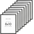 thumbnail image 1 of HAUS AND HUES 8x10 Black Metal Picture Frames - Features Premium Aluminum, Vertical & Horizontal Hang, Shatterproof Plexiglass - Ideal for Home, Room, Office (8x10 in, Black, Set of 9), 1 of 6