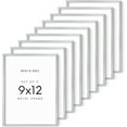 thumbnail image 1 of HAUS AND HUES 9x12 Silver Metal Picture Frames - Features Premium Aluminum, Vertical & Horizontal Hang, Shatterproof Plexiglass - Perfect for Home, Room, Office (9x12 in, Silver, Set of 9), 1 of 6
