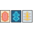 thumbnail image 1 of HAUS AND HUES Abstract Art - Set of 3 Retro Posters For Room Aesthetic, Vintage Posters, Psychedelic Posters, Blue Posters For Room Aesthetic, Pastel Wall Art, Pink Posters (Unframed, 16x20), 1 of 6
