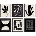 thumbnail image 1 of HAUS AND HUES Abstract Minimalist Wall Art - Set of 6 Abstract Art Gallery Wall Decor, Black Abstract Wall Art Prints, Geometric Wall Prints, Matisse Prints Gallery Wall Art (Unframed 16x20), 1 of 6
