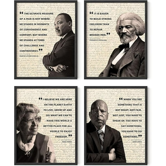 HAUS AND HUES African American Art Black History Posters for Classroom Black History Month Decorations & African American Posters for Classroom African American Wall Art UNFRAMED (11" x 14")