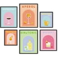 thumbnail image 1 of HAUS AND HUES Alcohol Framed Wall Art - Gallery Wall Art Set, Cocktail Art, Aperol Spritz Decor, Preppy Wall Art, Drink Posters, Bar Wall Art, Alcohol Posters (Framed Black), 1 of 6