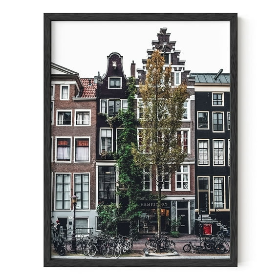HAUS AND HUES Amsterdam Print Vintage City Posters Amsterdam Printing Retro Vintage Travel Posters Travel Art Netherlands Poster Art Amsterdam Dutch Home UNFRAMED 12” x 16” (Amsterdam Street)